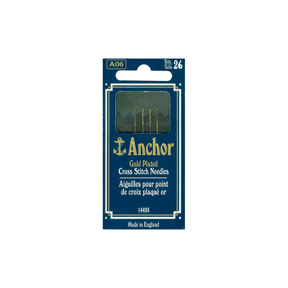 Anchor Gold-Plated Cross Stitch Needles Size 26
